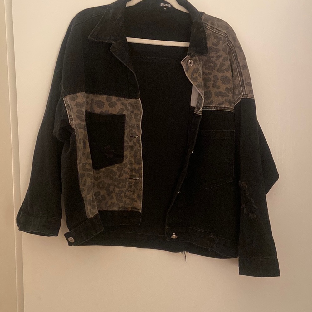 Black denim jacket
